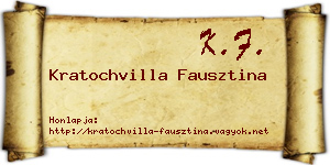 Kratochvilla Fausztina névjegykártya